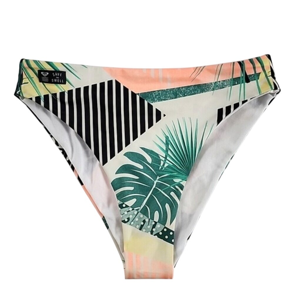 NWT Roxy Women's Save The Swell Tropical Regular Bikini Bottom XS
